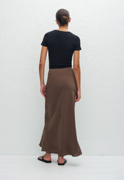 Bias Elastic Skirt - Truffle - Matteau